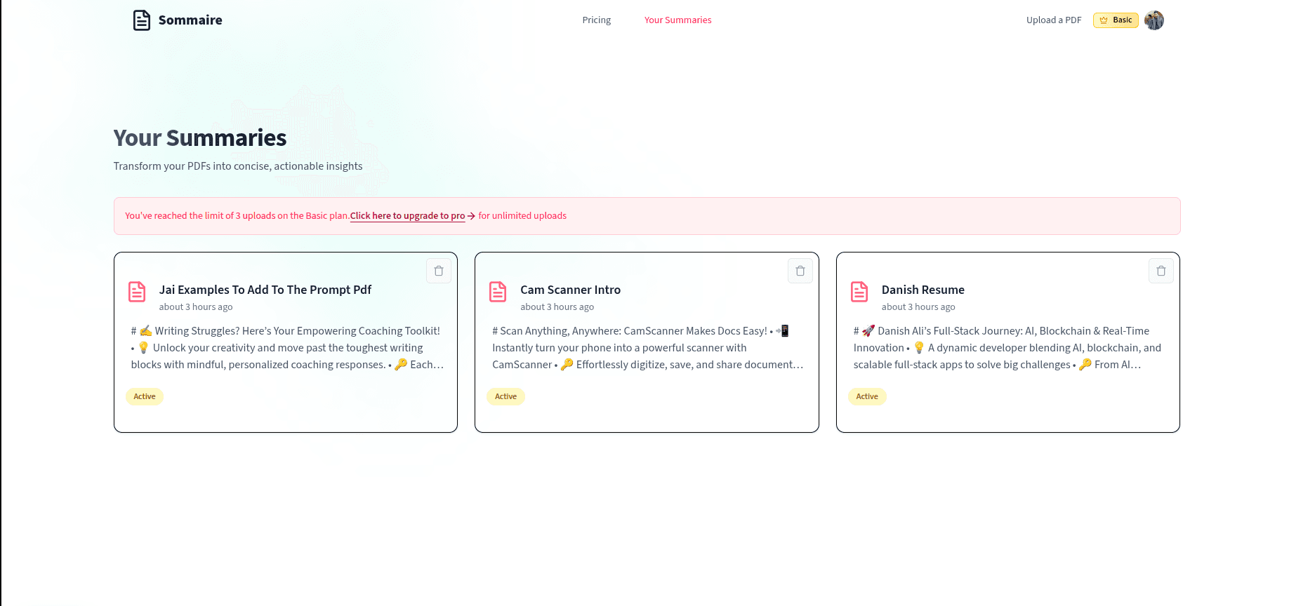 Sommaire - AI PDF Summarizer screenshot 5