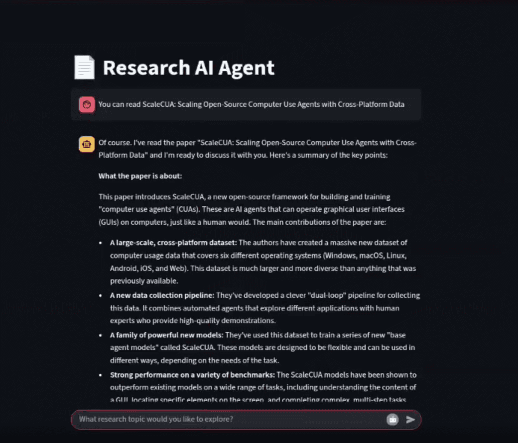 Agentic AI Researcher App screenshot 3